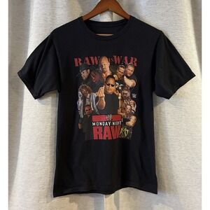 WWE Legends Monday Night RAW Is WAR WWE Wrestling Black Shirt Youth